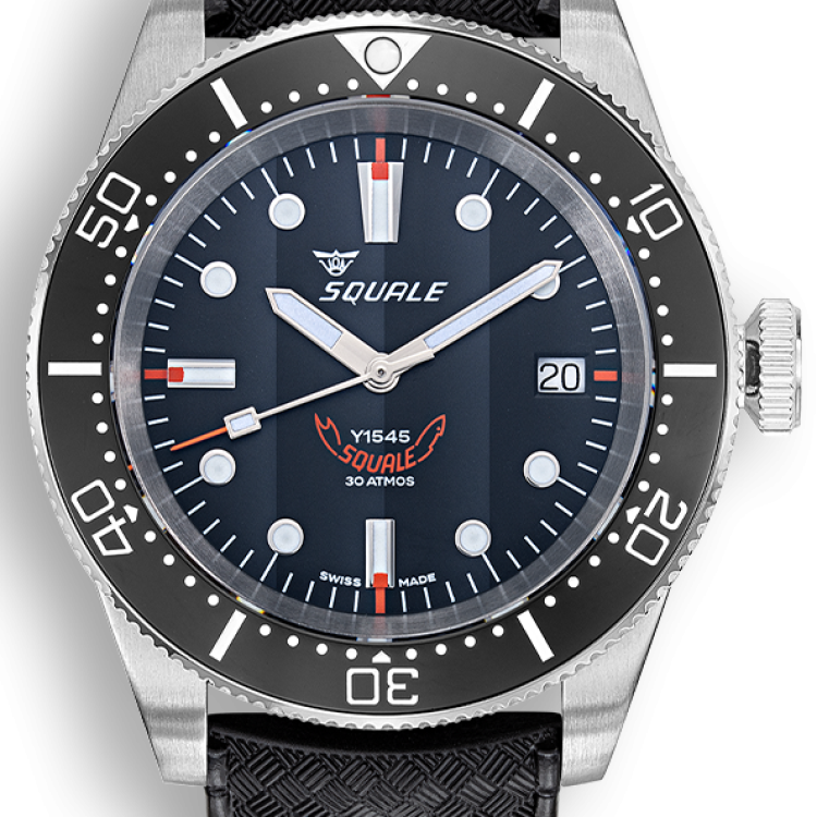 Squale Watch 1545 Black Rubber