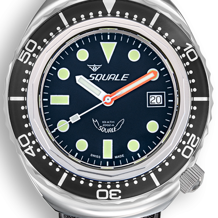 Squale Watch 2002 Black Round Dots