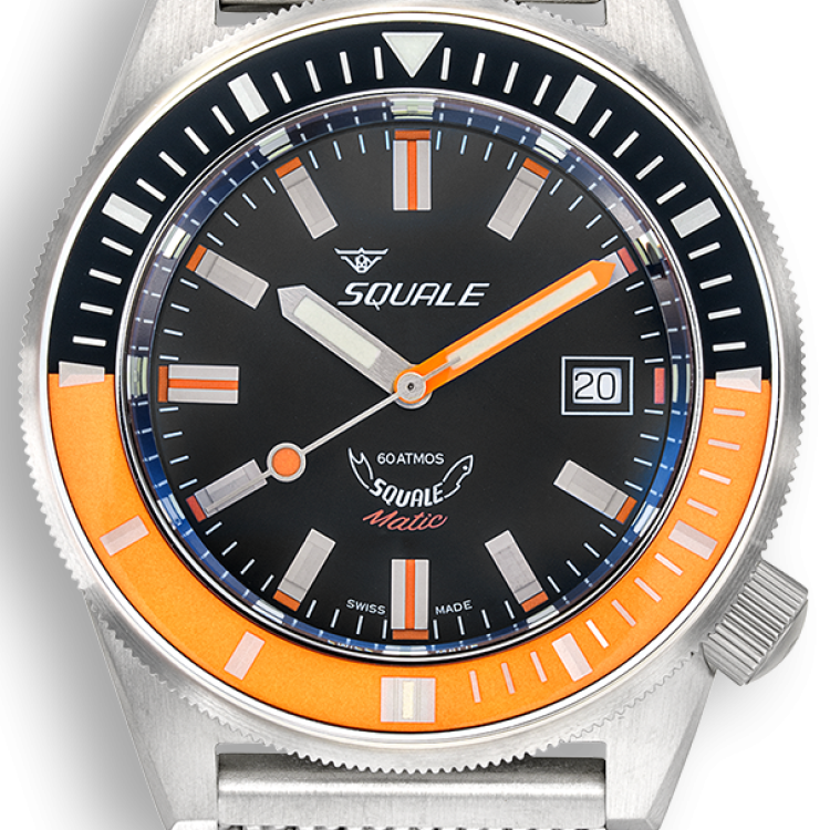 Squale Watch Matic Orange Mesh - Blue