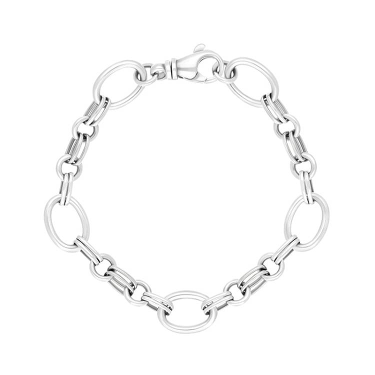 Sterling Silver Double Link Handmade Bracelet
