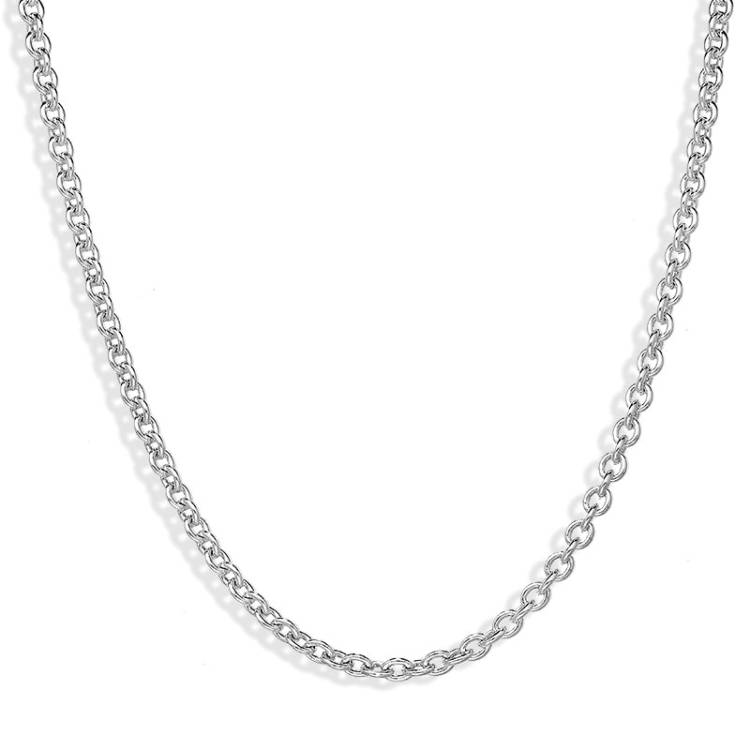Sterling Silver 20 Inch Rounded Oval Heavy Link Belcher Chain - Option1 Value Silver