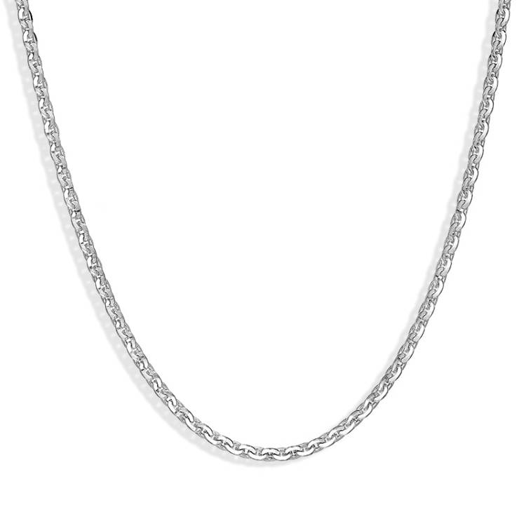 Sterling Silver 22 Inch Large Filed Belcher Chain - Option1 Value Silver