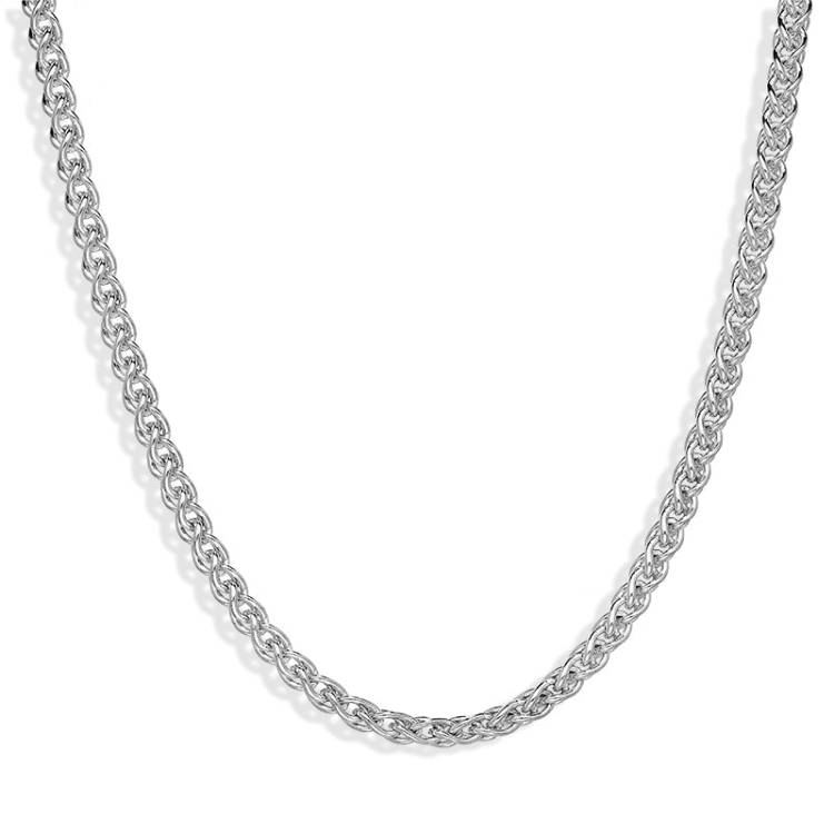 Sterling Silver 22 Inch Large Link Spiga Chain - Option1 Value Silver
