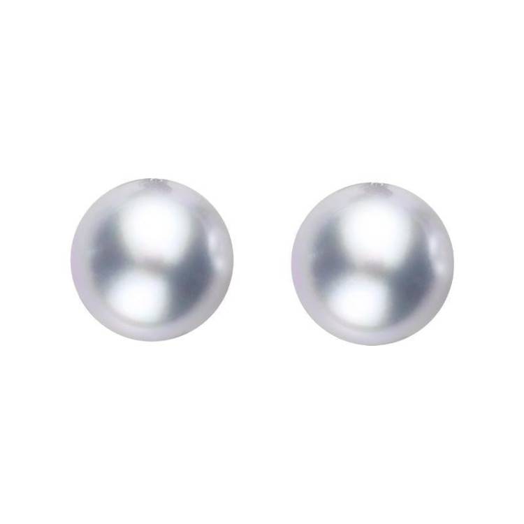 Sterling Silver 5mm Grey Freshwater Pearl Stud Earrings