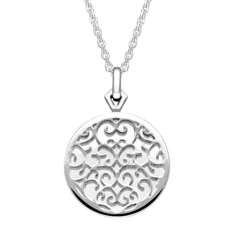 Sterling Silver Bauxite Flore Filigree Necklace