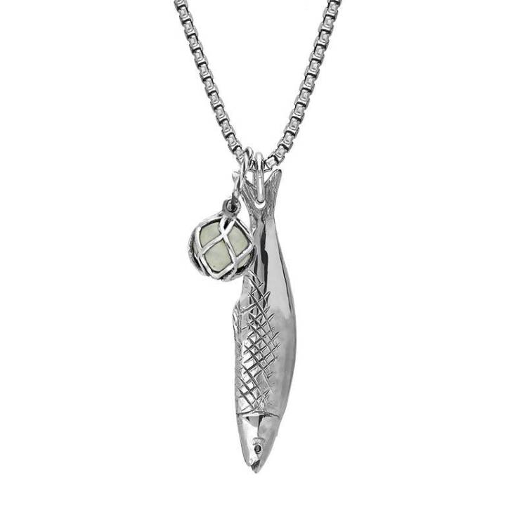 Sterling Silver Emma Stothard Silver Darling Green Quartz Float Small Charm Necklace