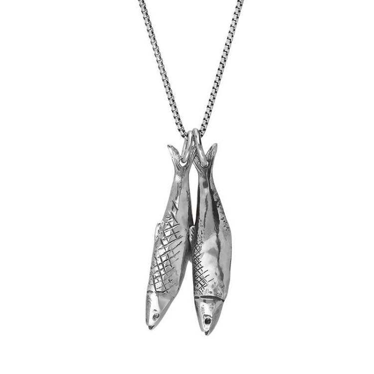 Sterling Silver Emma Stothard Silver Darling Petite Double Pendant