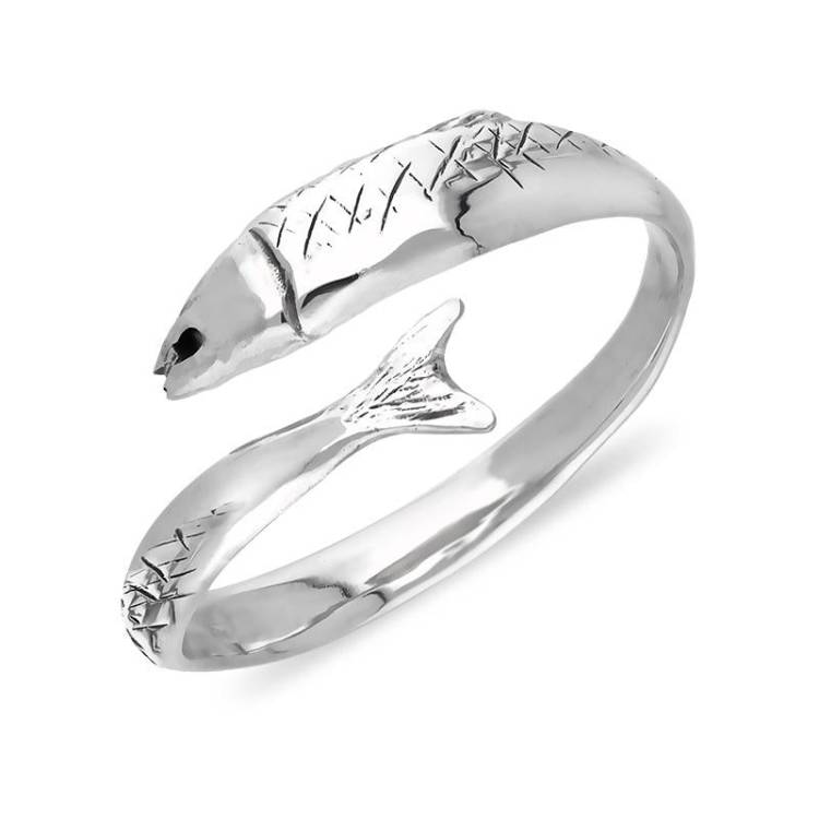 Sterling Silver Emma Stothard Silver Darling Slim Crossover Ring