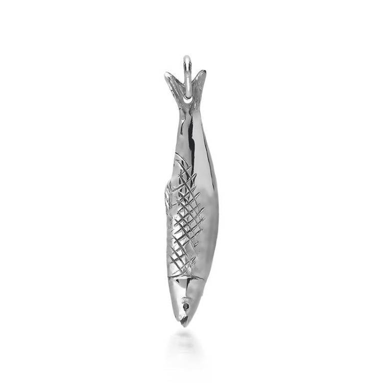 Sterling Silver Emma Stothard Silver Darling Small Fish Charm