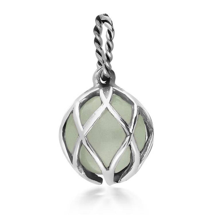 Sterling Silver Green Quartz Emma Stothard Silver Darling 10mm Float Charm
