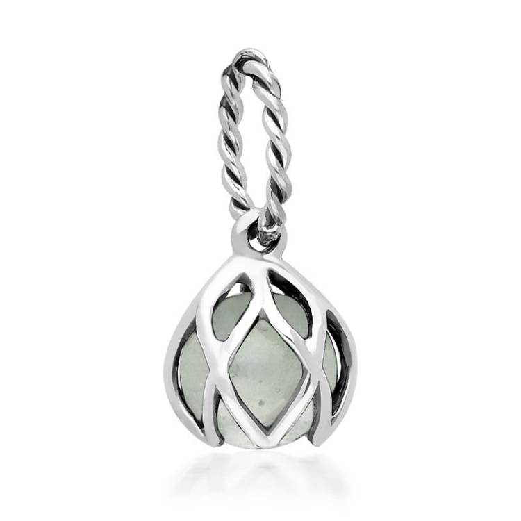 Sterling Silver Green Quartz Emma Stothard Silver Darling 6mm Float Charm