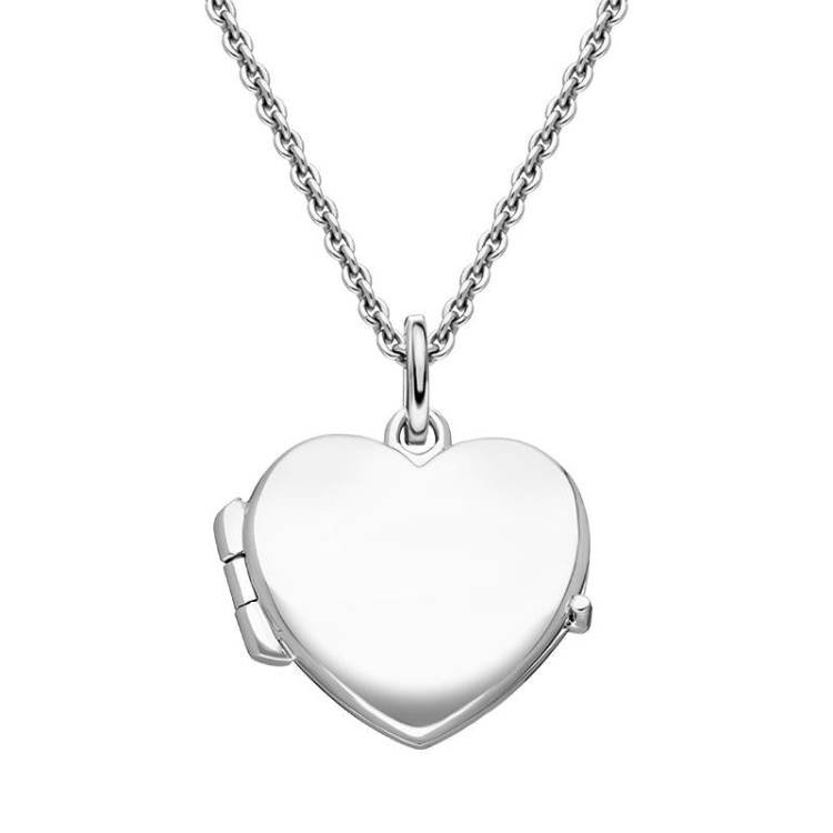 Sterling Silver Heart Keepsake Locket - Silver