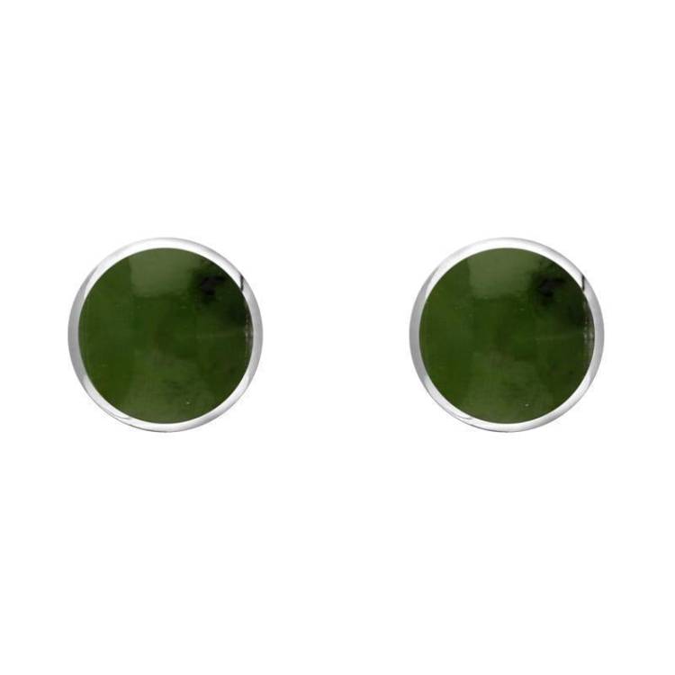 Sterling Silver Jade 5mm Classic Small Round Stud Earrings