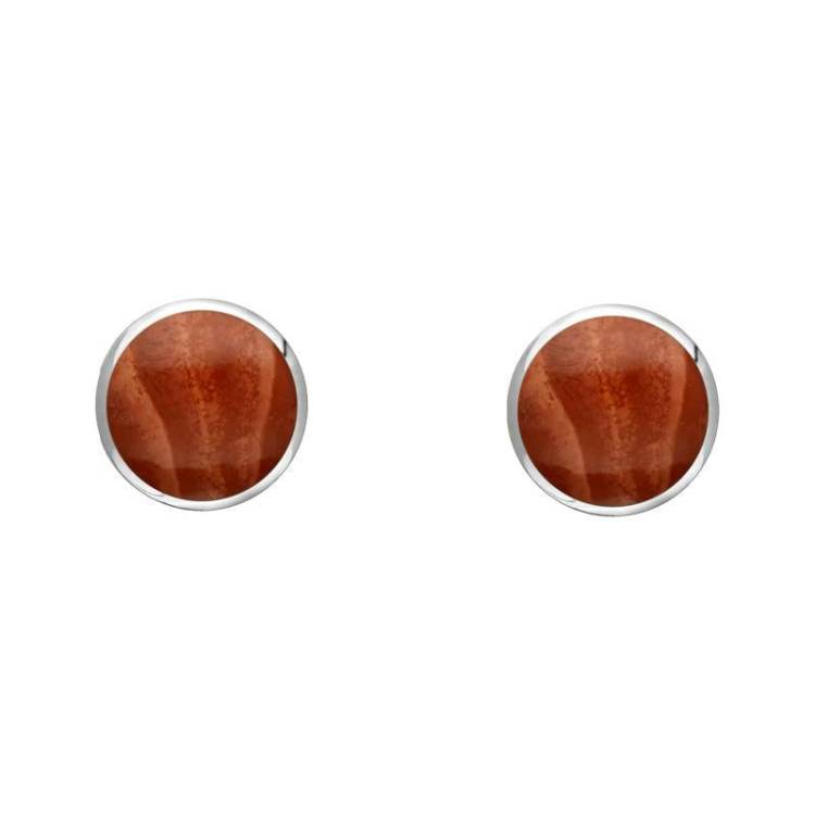 Sterling Silver Jasper 4mm Classic Small Round Stud Earrings
