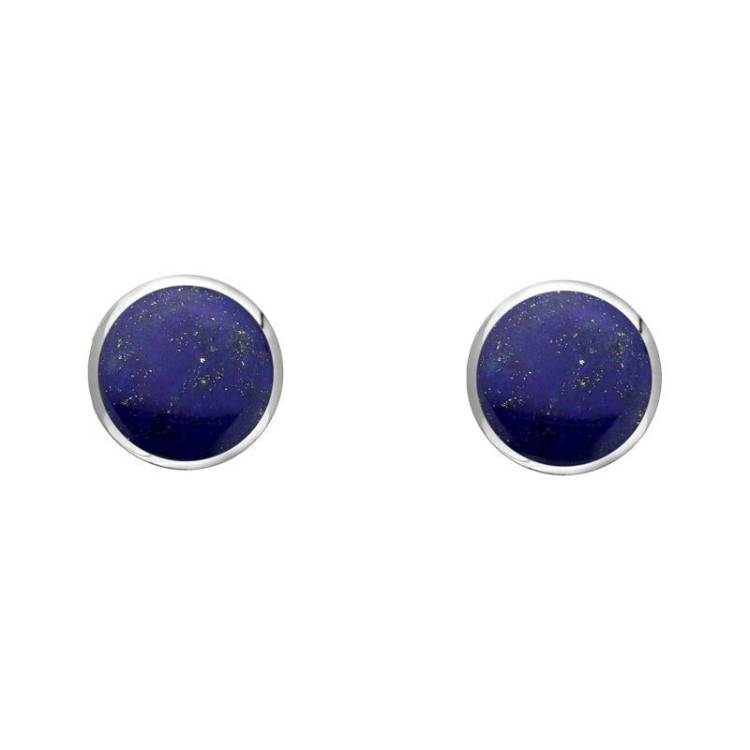 Sterling Silver Lapis Lazuli 4mm Classic Small Round Stud Earrings