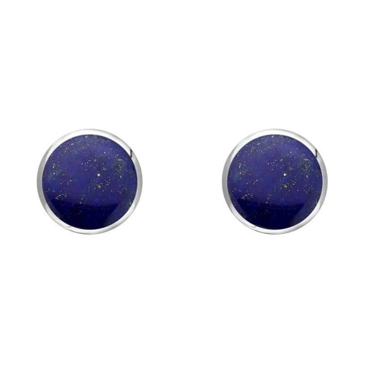 Sterling Silver Lapis Lazuli 5mm Classic Small Round Stud Earrings