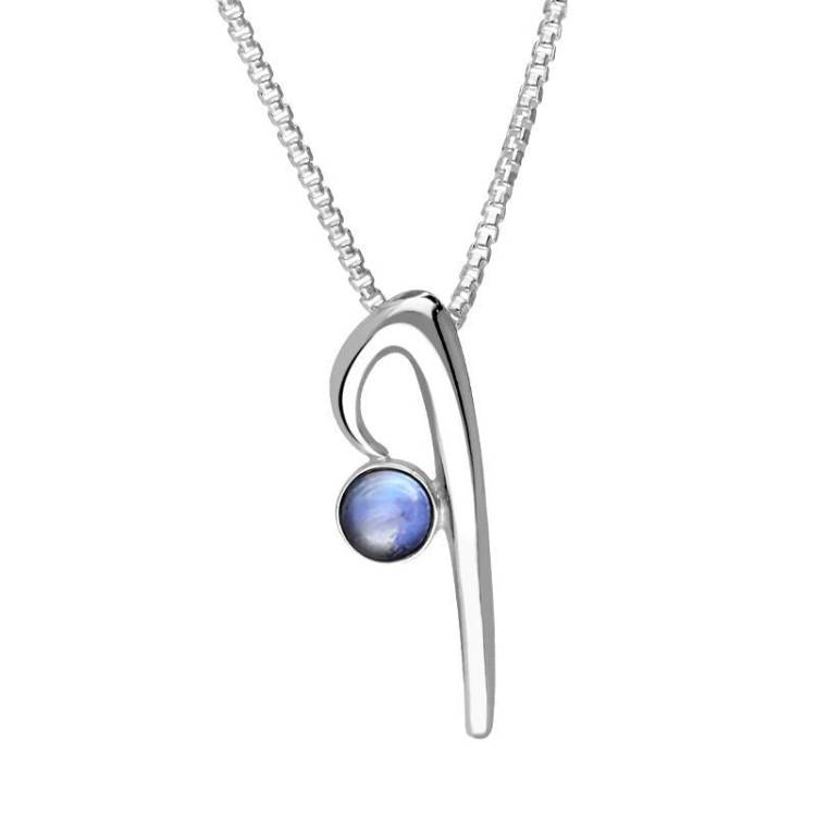Sterling Silver Moonstone Love Letters Initial I Necklace - Option1 Value Silver