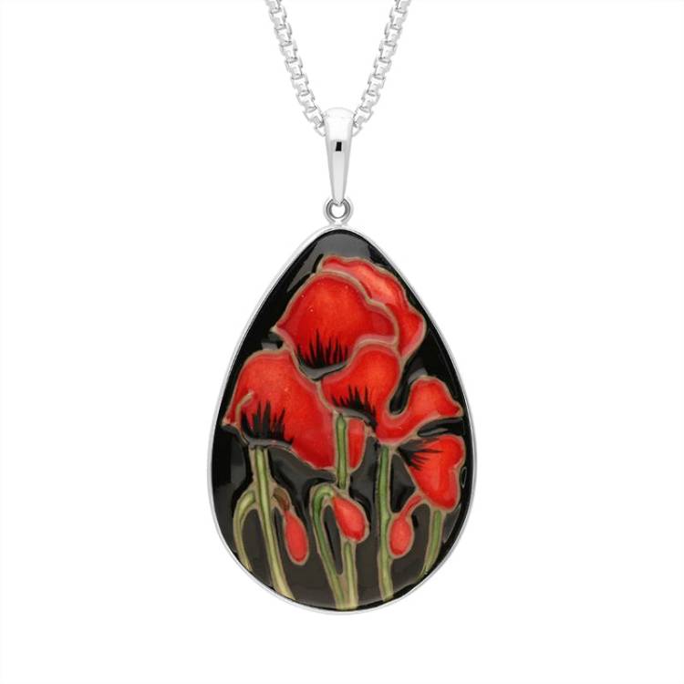 Sterling Silver Moorcroft Forever England 4 Pear Necklace - Silver