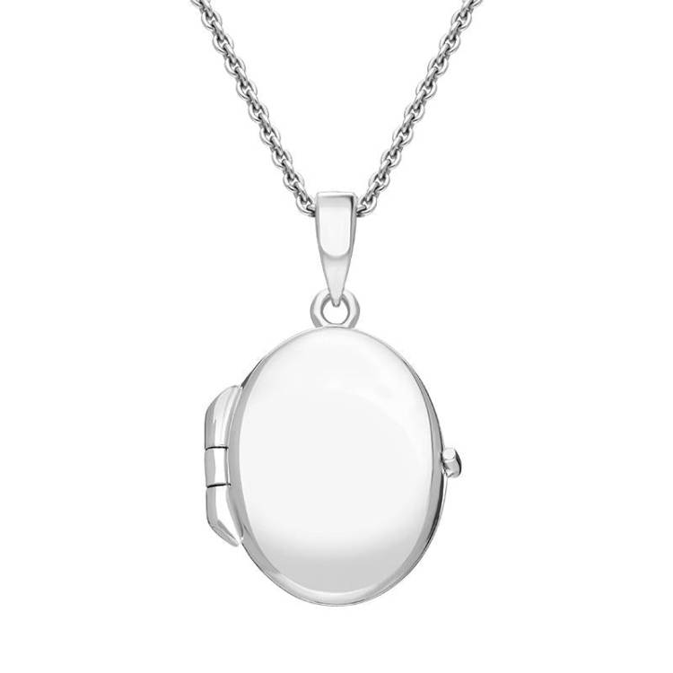 Sterling Silver Oval Keepsake Locket - Silver