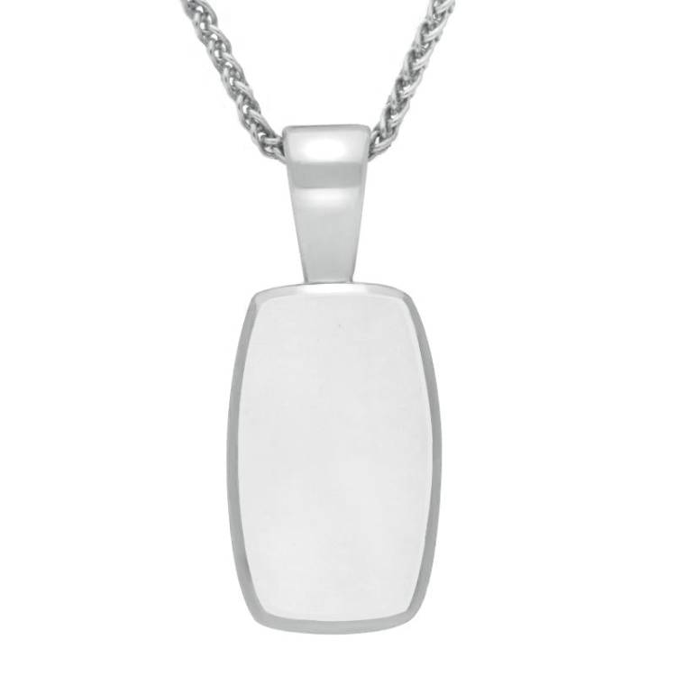 Sterling Silver Bauxite Barrel Shaped Necklace - Silver
