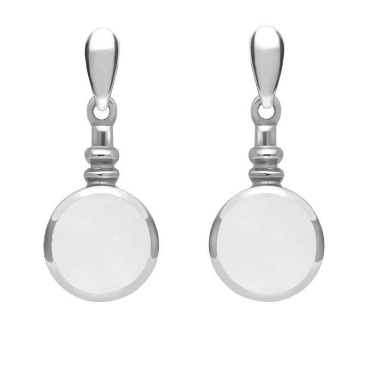 Sterling Silver Bauxite Bottle Top Drop Earrings