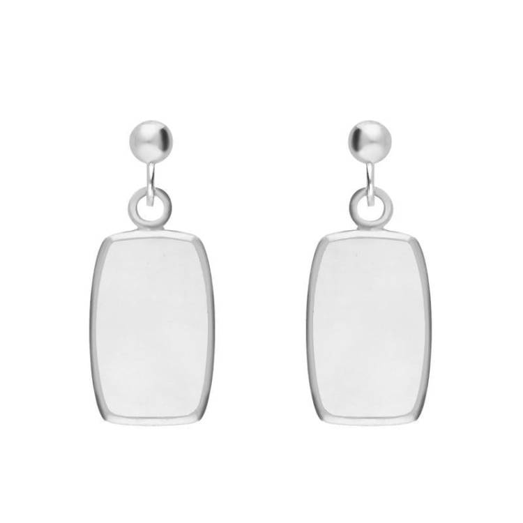 Sterling Silver Bauxite Dinky Barrel Drop Earrings