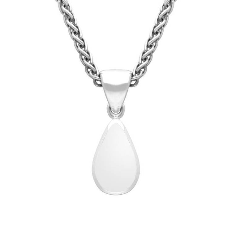 Sterling Silver Bauxite Dinky Pear Necklace - Silver
