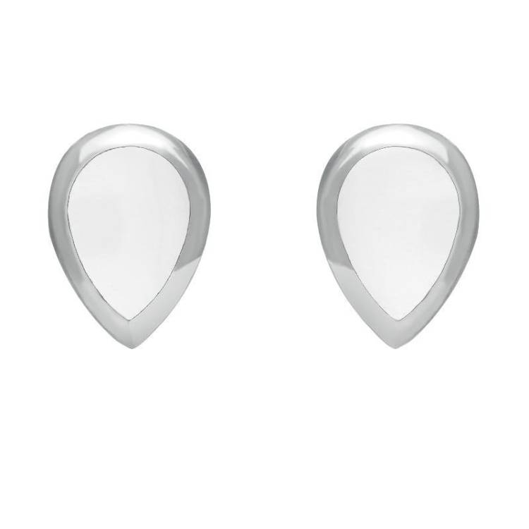 Sterling Silver Bauxite Dinky Teardrop Stud Earrings