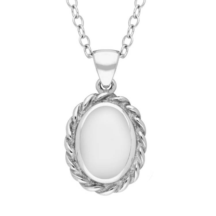 Sterling Silver Bauxite Heavy Rope Necklace - Silver