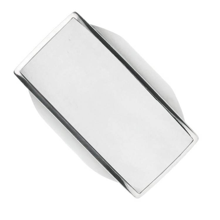 Sterling Silver Bauxite Large Oblong Ring