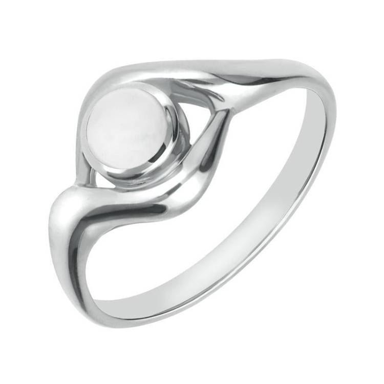 Sterling Silver Bauxite Round Twist Ring