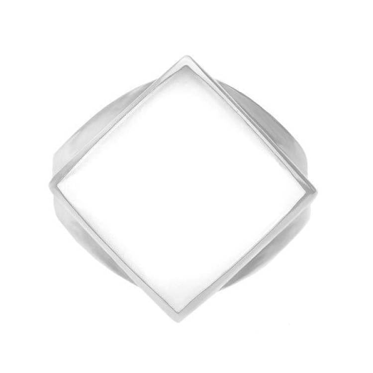 Sterling Silver Bauxite Small Rhombus Ring - Silver