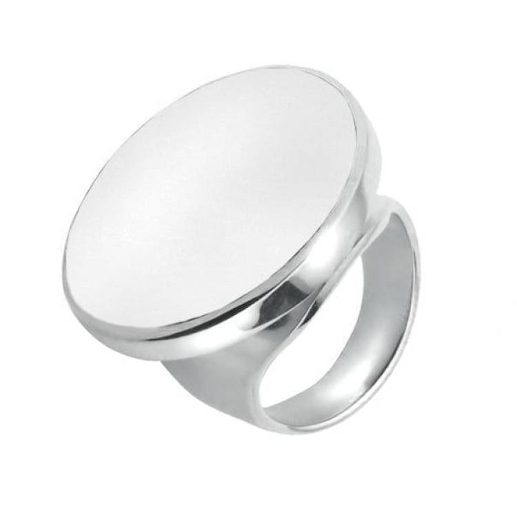 Sterling Silver Bauxite Small Round Ring