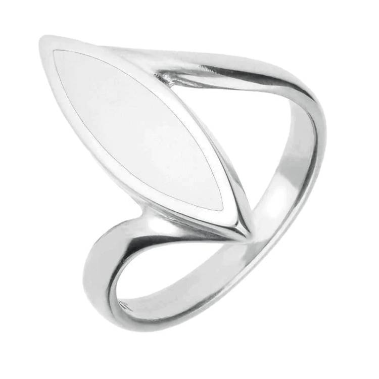 Sterling Silver Bauxite Toscana Twist Marquise Ring