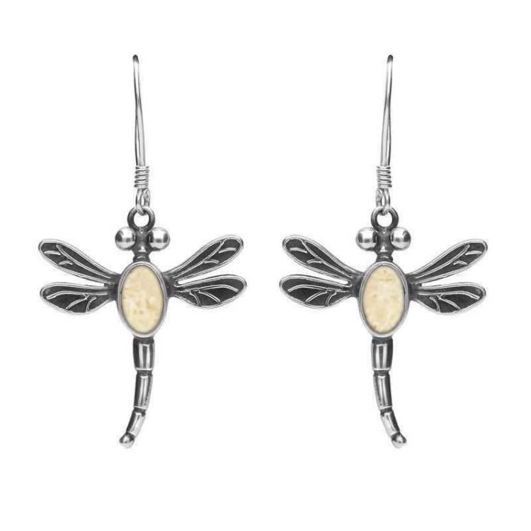 Sterling Silver Coquina Dragonfly Hook Earrings - Option1 Value Silver