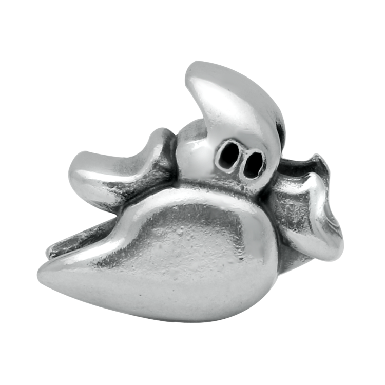 Sterling Silver Ghost Charm - Silver