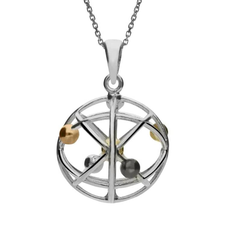 Sterling Silver Joseph Wright Small Orrery Necklace D - Option1 Value Silver