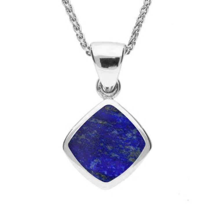 Sterling Silver Lapis Lazuli Dinky Cushion Necklace - Option1 Value Silver