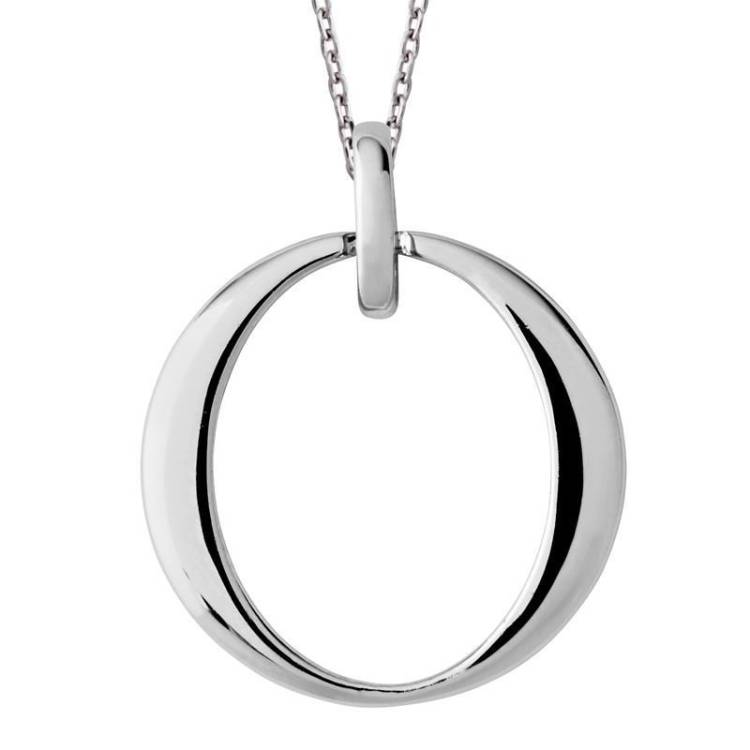 Sterling Silver Open Circle Infinity Necklace - Option1 Value Silver