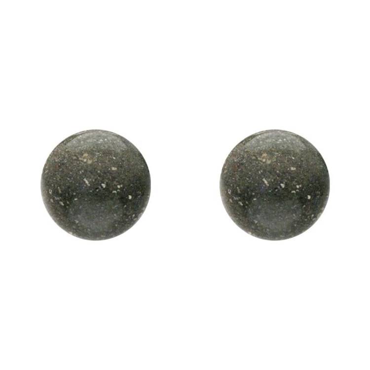 Sterling Silver Preseli Bluestone 8mm Ball Stud Earrings - Silver