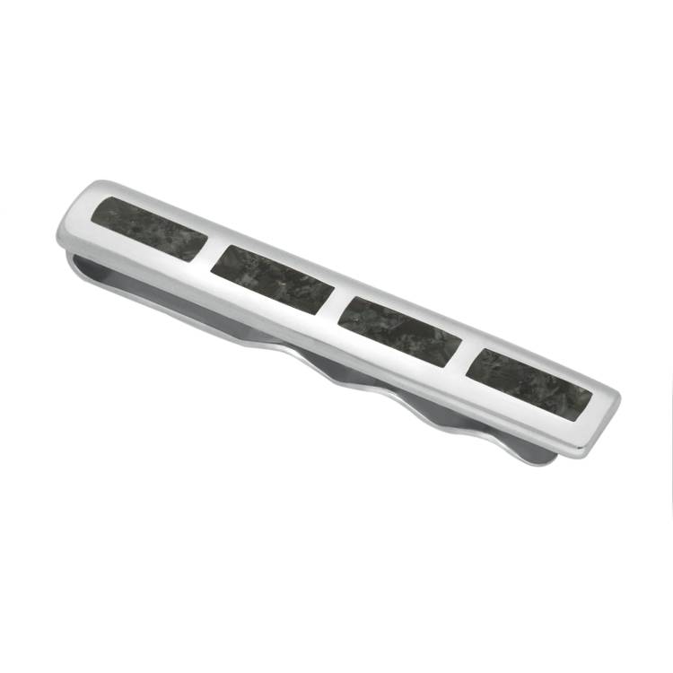 Sterling Silver Preseli Bluestone Four Stone Inlaid Tie Slide