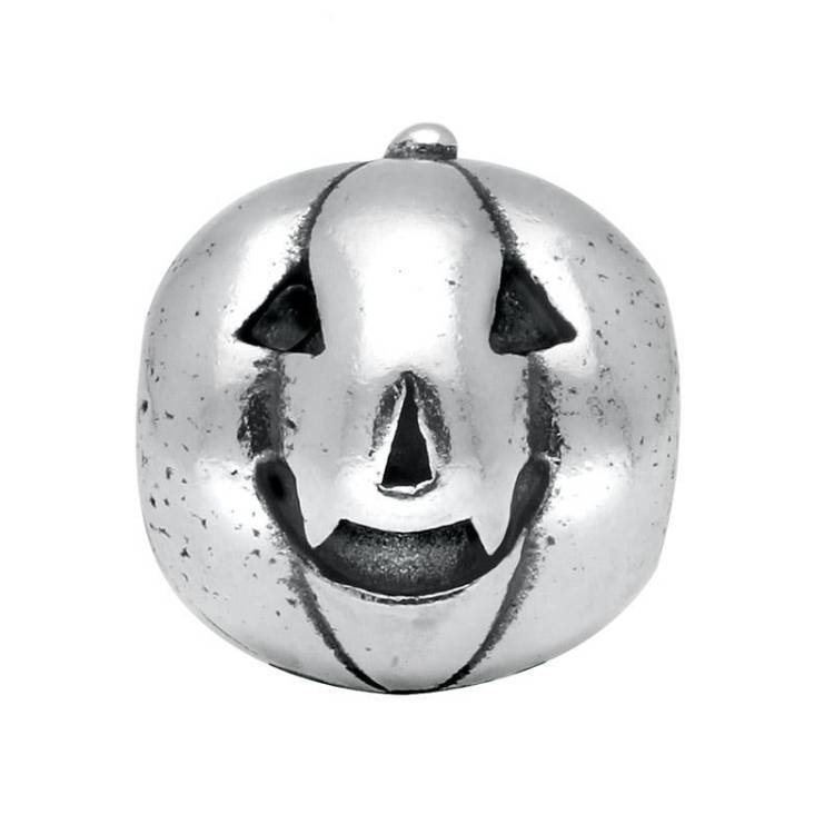 Sterling Silver Pumpkin Charm - Silver