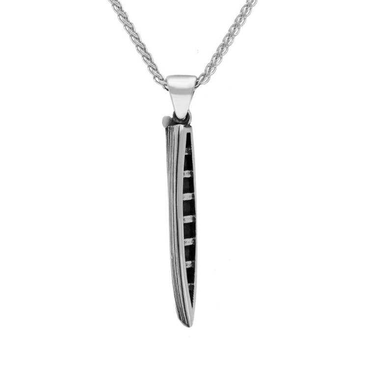 Sterling Silver Regatta Rowing Boat Necklace - Silver