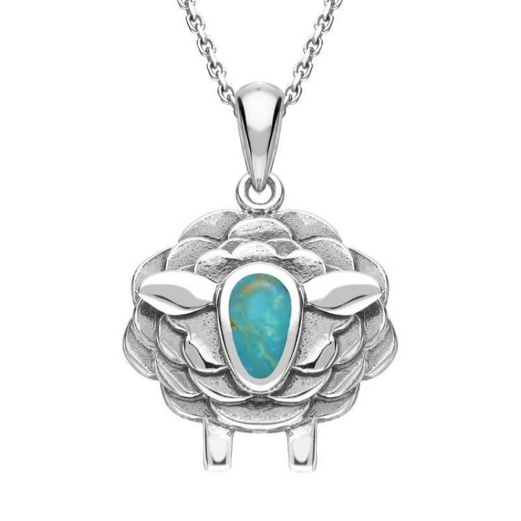 Sterling Silver Turquoise Sheep Necklace
