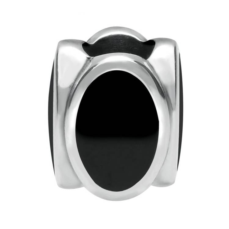 Sterling Silver Whitby Four Stone Oval Charm - Silver