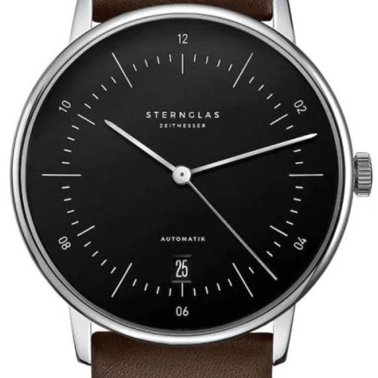 Sternglas Watch Naos/A Automatic Leather - Black