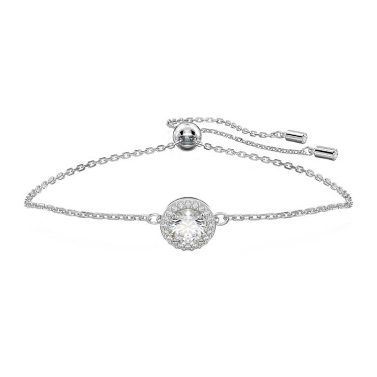 Swarovski Constella Rhodium Plated White Crystal Pave Bracelet - Silver