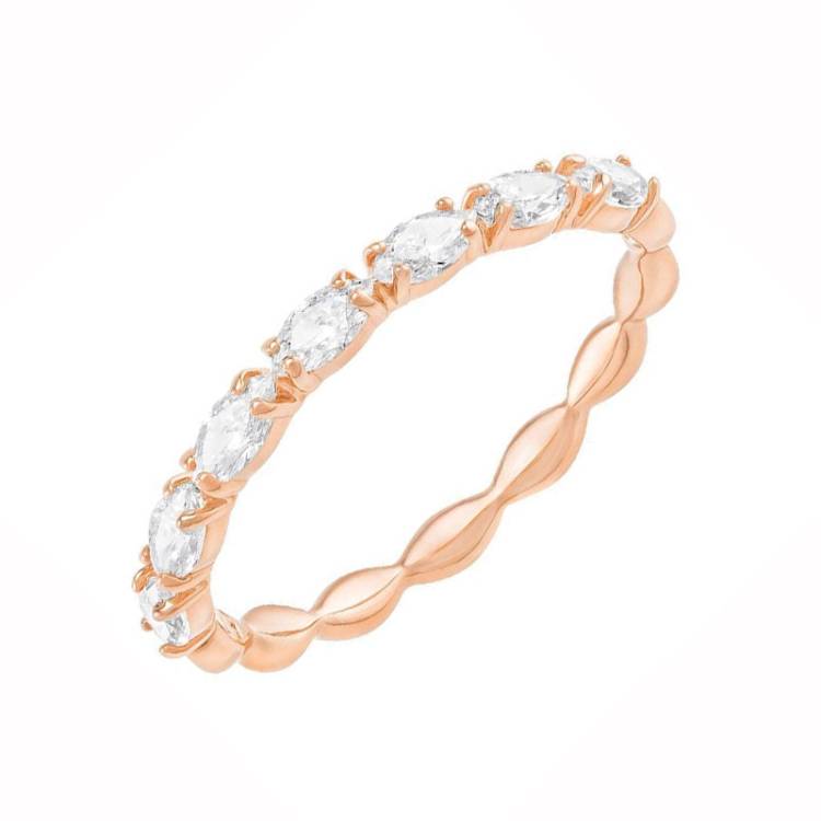 Swarovski Vittore Rose Gold Plated Marquise Ring - Size 58 - 58