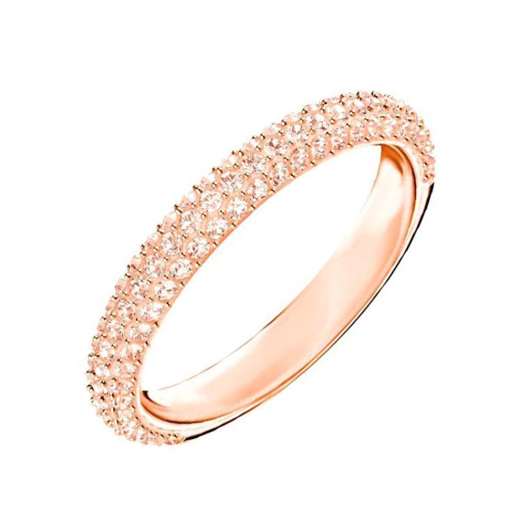 Swarovski Crystal Rose Gold Plated Ring - 52