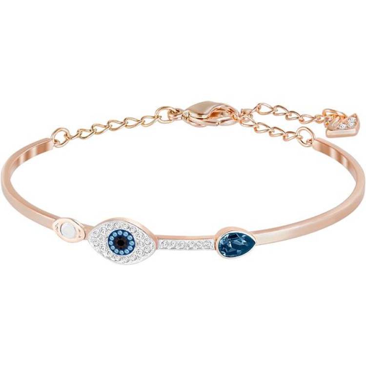 Swarovski Evil Eye Mixed Plating Bracelet - Silver
